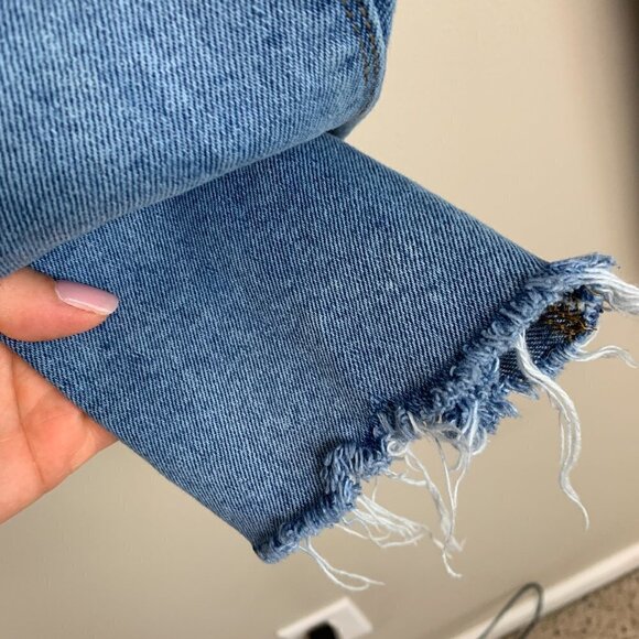 Factorie Slim Straight Fit Jeans - Medium Wash, Distressed, Size 32 - Picture 4 of 8